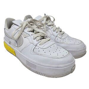 Nike Low Fontaka Air Force 1 summit white opti yellow womens size 10 Da7024